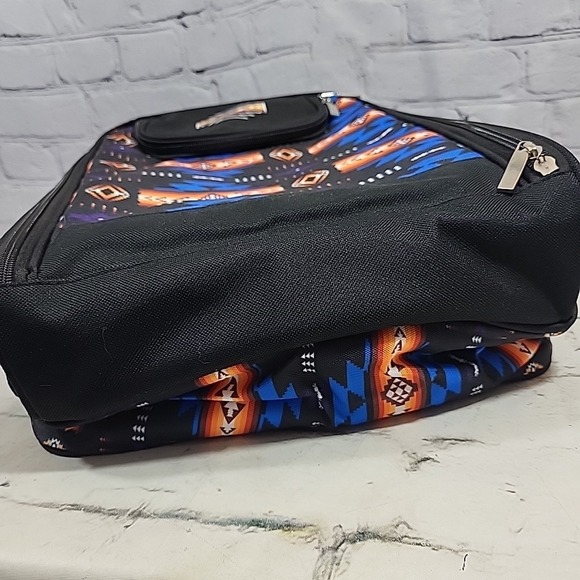 Southwest Aztec Print Backpack By Nu Trendz Insulated Picnic Hiking NEW Flaw - Picture 7 of 11